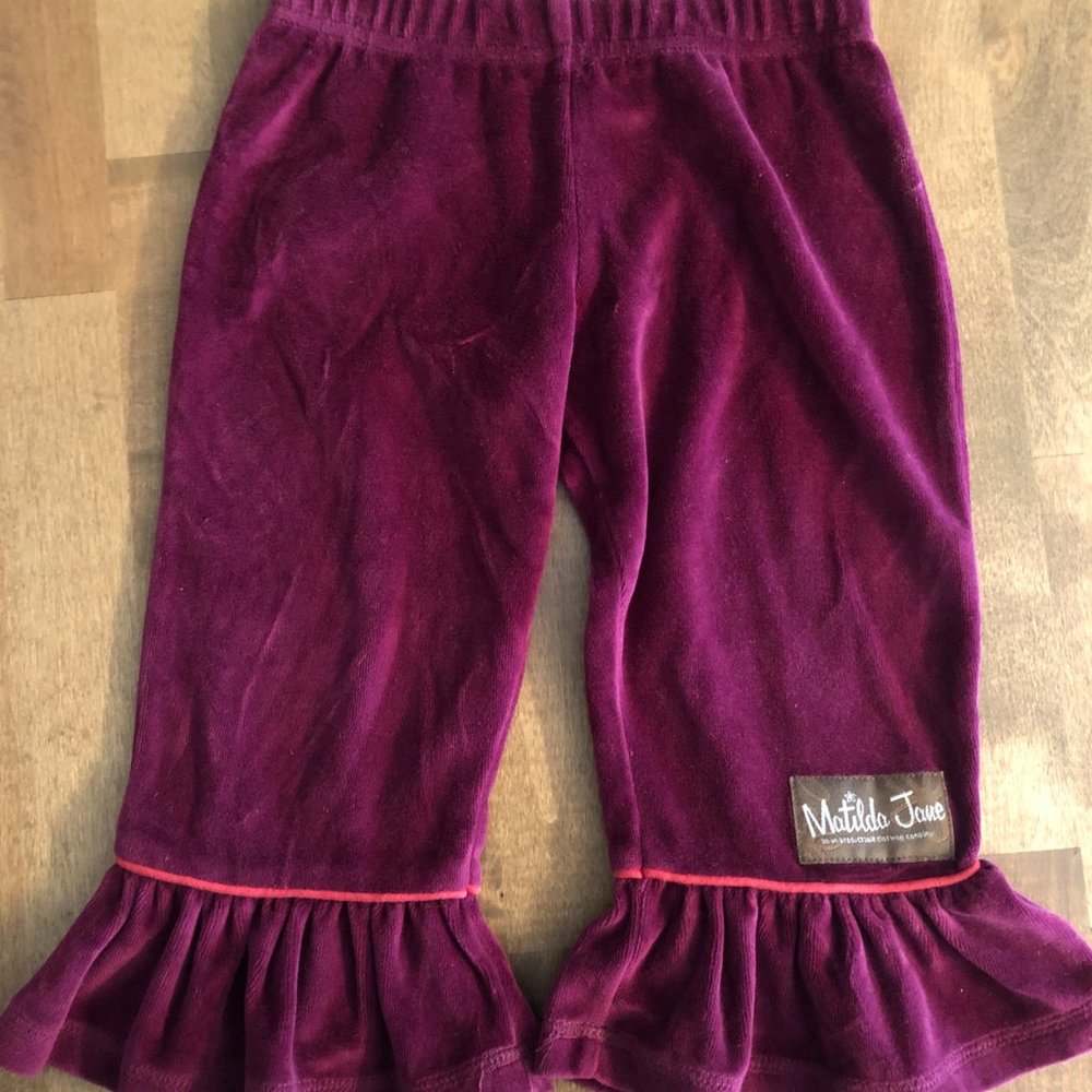 Matilda Jane Ruffle Velvet Flare Pants